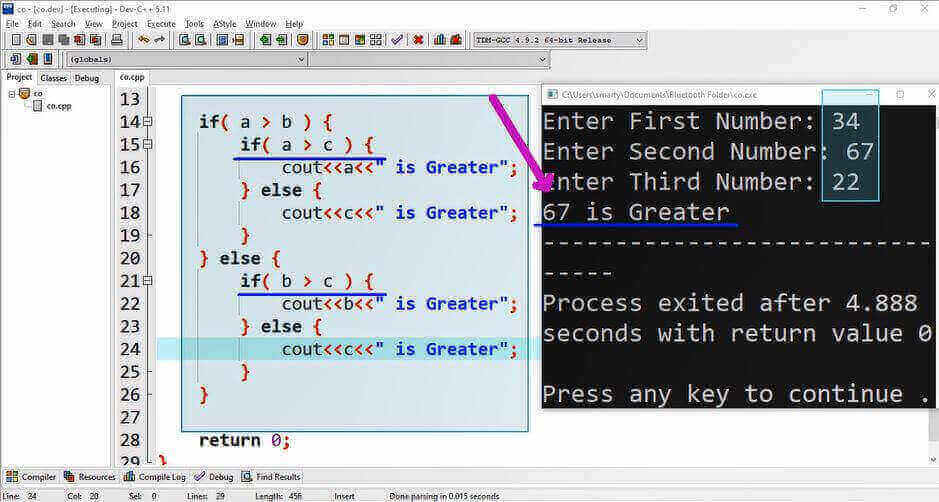 Find Maximum From Three Numbers Using Nested If Cpp Tutorial