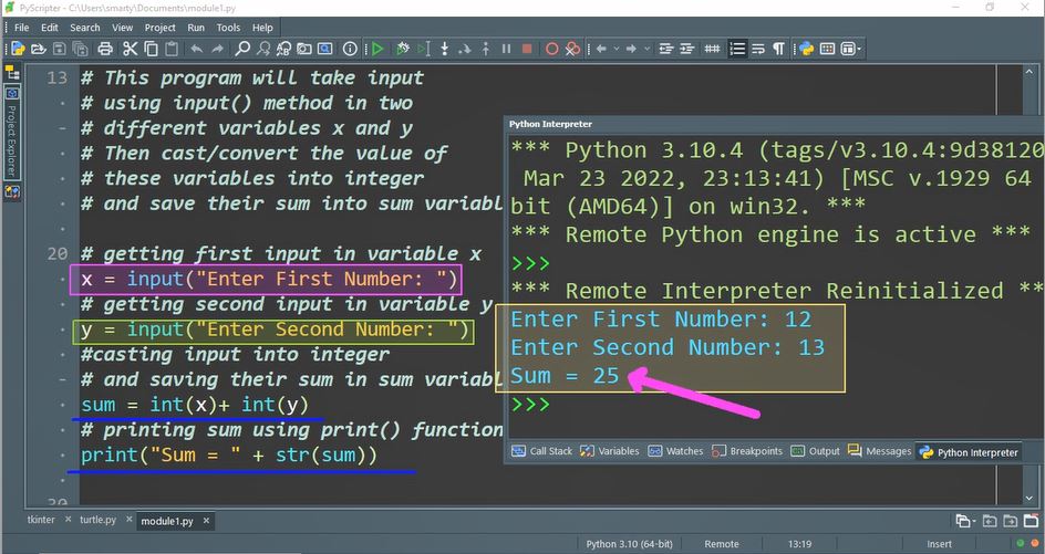 Python Program To Add Two Numbers Javaexercise Gambaran